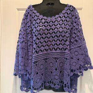 Lavender Crochet Women's Poncho